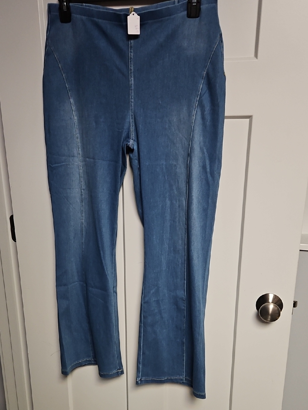 HALARA Light Blue Denim-Look Pull-On Pants
